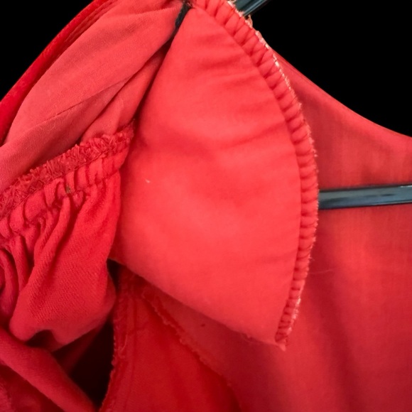 Vtg 80s Lanz Red Velvet Tartan Plaid Taffeta Holiday Formal Party Gown Dress 10 - Picture 11 of 14